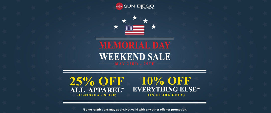 Sun Diego Memorial Day Weekend Sale