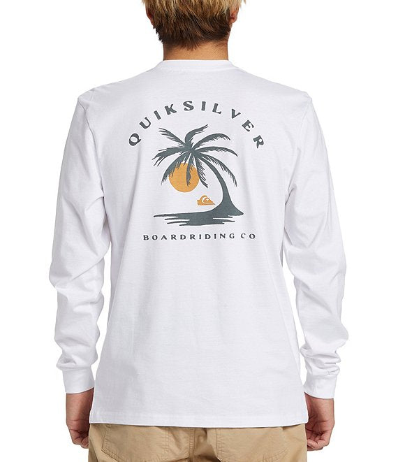 Quiksilver Palm Island Long Sleeve Graphic T-Shirt - WHITE - Sun Diego Boardshop