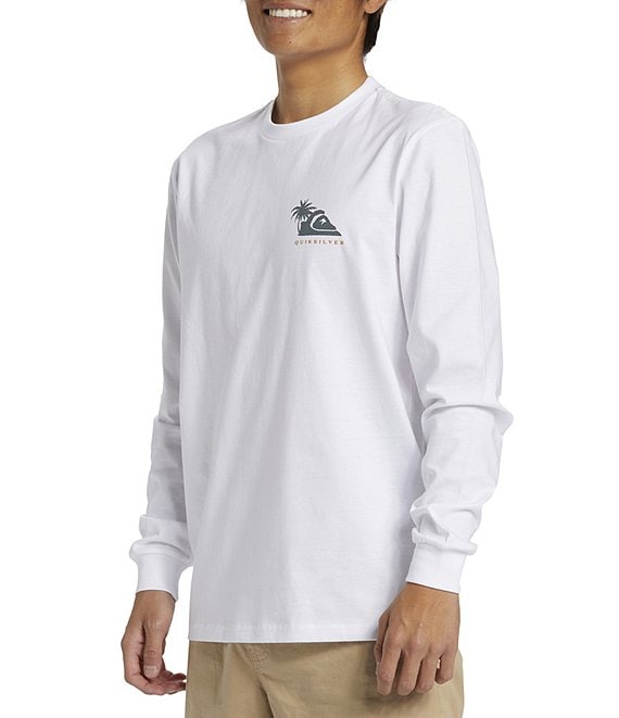 Quiksilver Palm Island Long Sleeve Graphic T-Shirt - WHITE - Sun Diego Boardshop