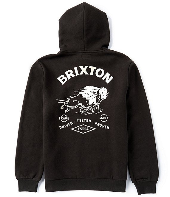 Brixton Charging Buffalo Hoodie - WASHED BLACK - Sun Diego Boardshop