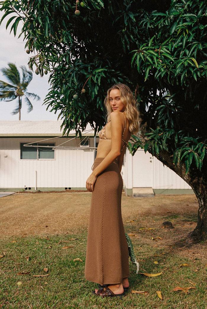 Rhythm Jossie Knit Maxi Skirt - CHOCOLATE - Sun Diego Boardshop