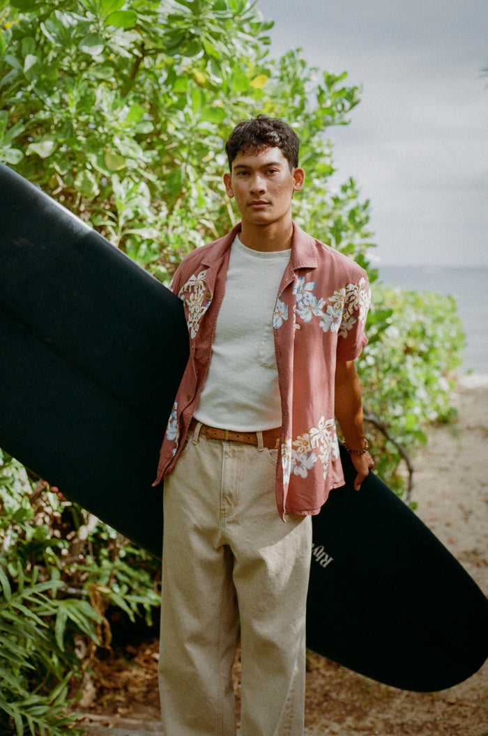 Rhythm Vacation Floral Ss Shirt - CLAY - Sun Diego Boardshop