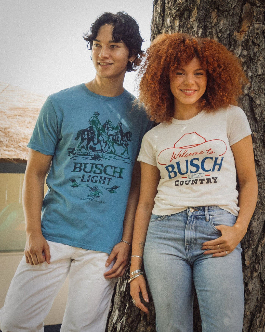 Junk Food Busch Light Vintage Tee - ASHLEY BLUE - Sun Diego Boardshop