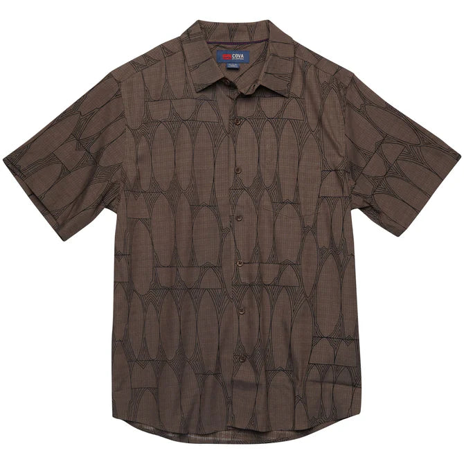 Cova Short Sleeve Woven BLUEPRINT  - COCONUT - Sun Diego Boardshop