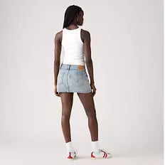 Levi Women Superlow Mini Skirt - 0001 Roll It Up Clean - Sun Diego Boardshop