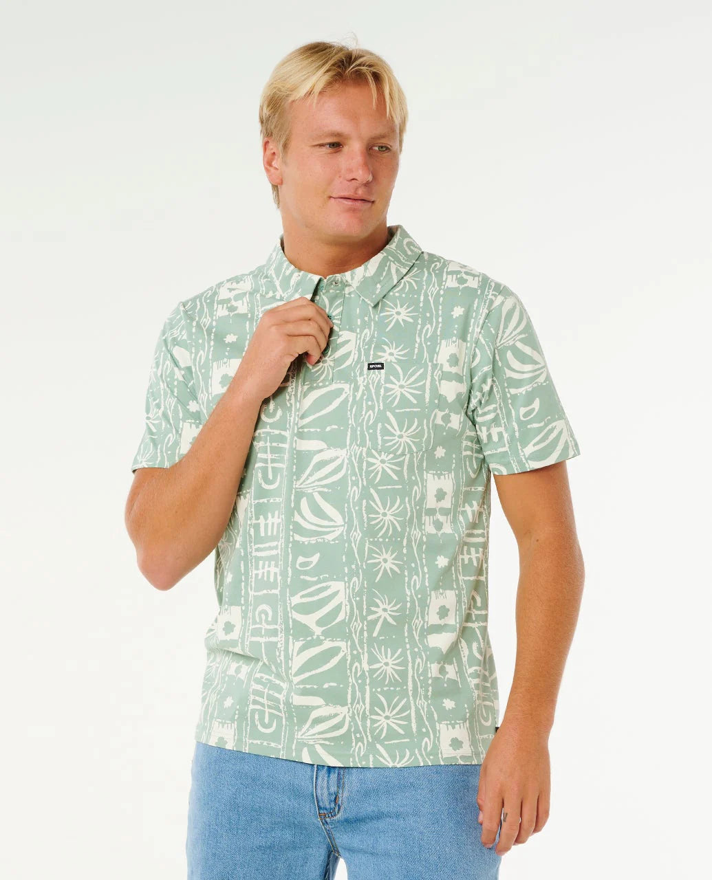 Rip Curl Men's Sessions Polo - Aloe