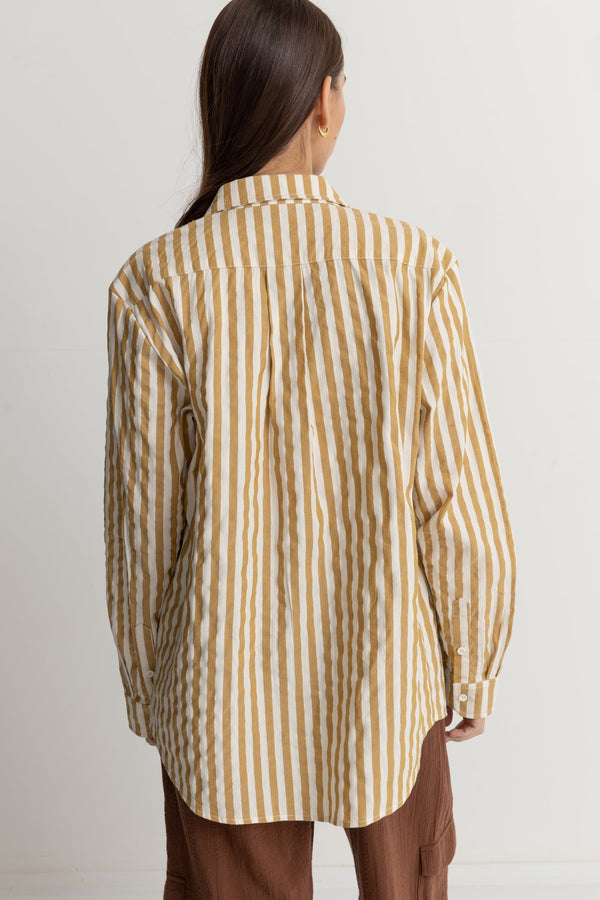 Rhythm Goodtimes Stripe Long Sleeve Shirt - Camel - Sun Diego Boardshop