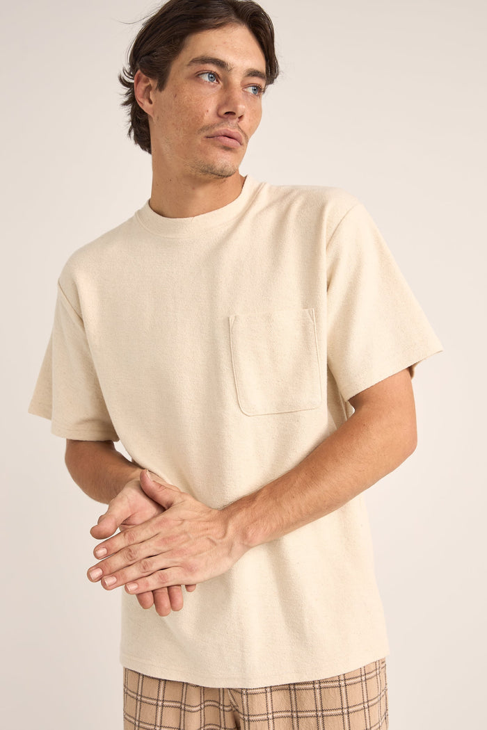 Rhythm Vintage Terry SS Knit T-Shirt - NATURAL - Sun Diego Boardshop