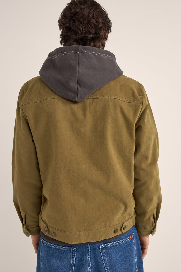 Rhythm Brushed Twill Trucker Jacket - OLIVE - Sun Diego Boardshop