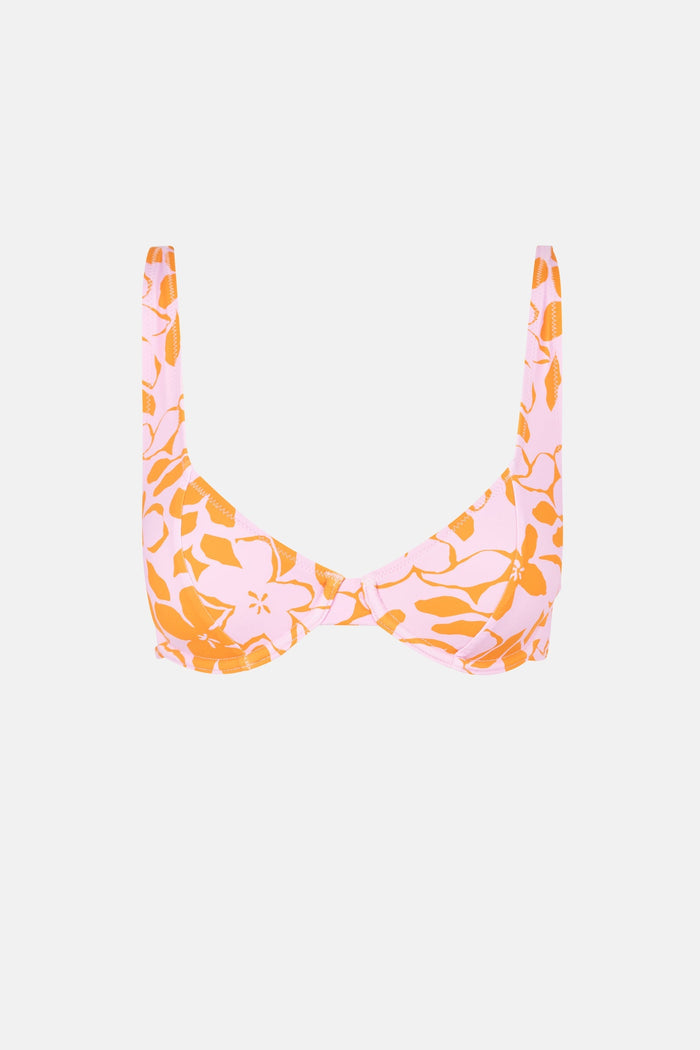 Rhythm Bora Bora Floral Panelled Underwire Top - PINK - Sun Diego Boardshop