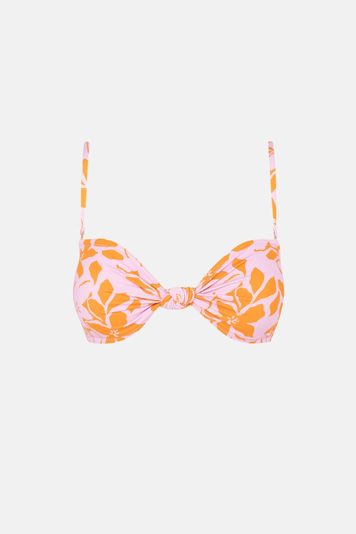 Rhythm Bora Bora Knotted Bandeau Top - PINK - Sun Diego Boardshop