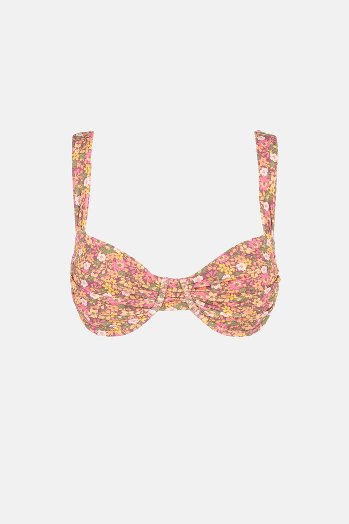 Rhythm Marie Floral Soft Strap Balconette Top - PINK - Sun Diego Boardshop