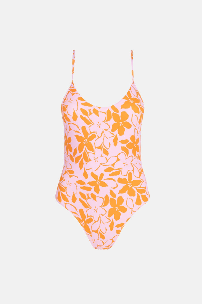 Rhythm Bora Bora Floral Cross Back One Piece - PINK - Sun Diego Boardshop