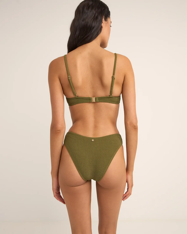 Rhythm Isla Rib Ring Front Trilete Top - IVY - Sun Diego Boardshop