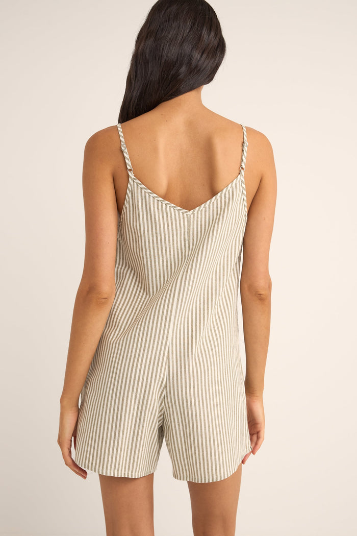Rhythm Valley Stripe Adjustable Romper - IVY - Sun Diego Boardshop