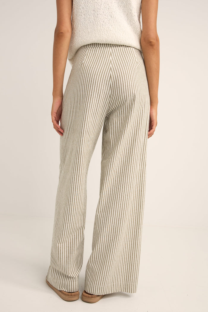Rhythm Valley Stripe Wide Leg Pant - IVY - Sun Diego Boardshop