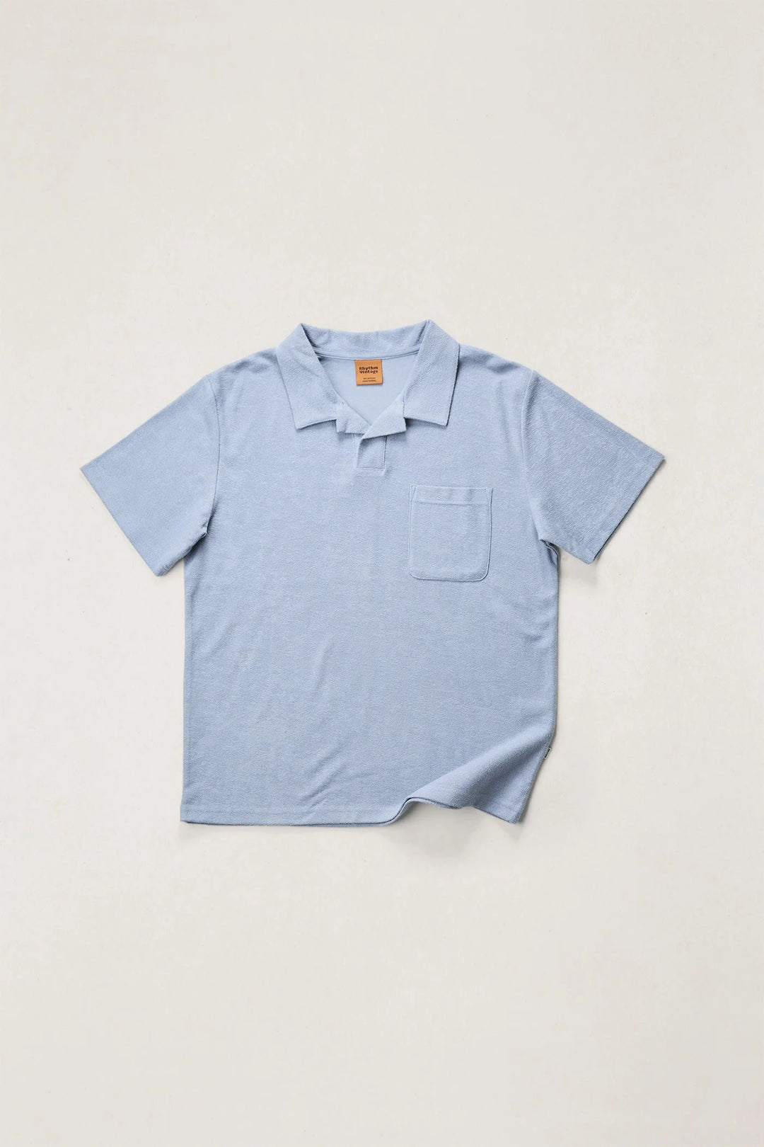 Rhythm Men's Vintage Terry Polo Blue - Blue