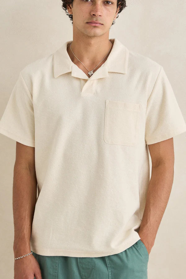 Rhythm Vintage Terry Polo - Natural - Sun Diego Boardshop