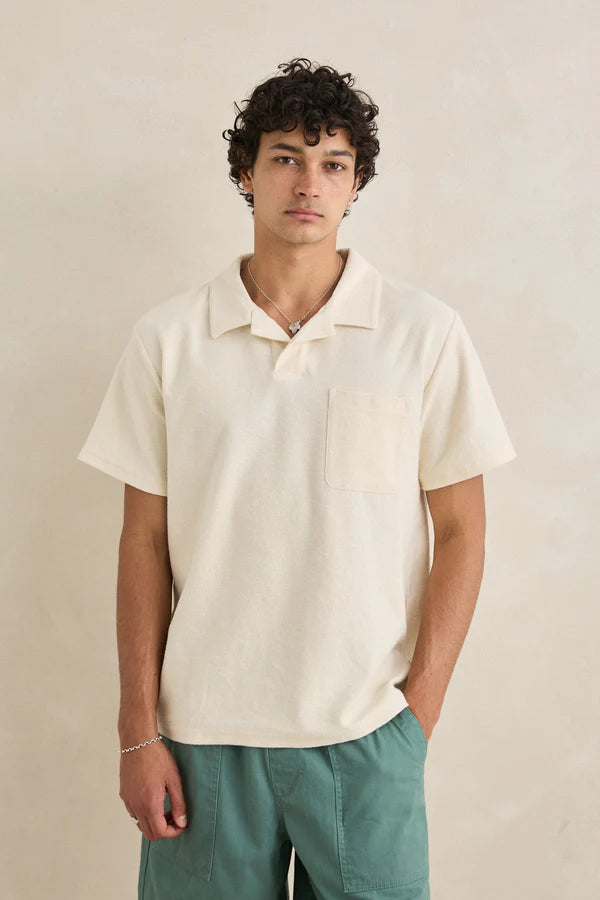 Rhythm Vintage Terry Polo - Natural - Sun Diego Boardshop