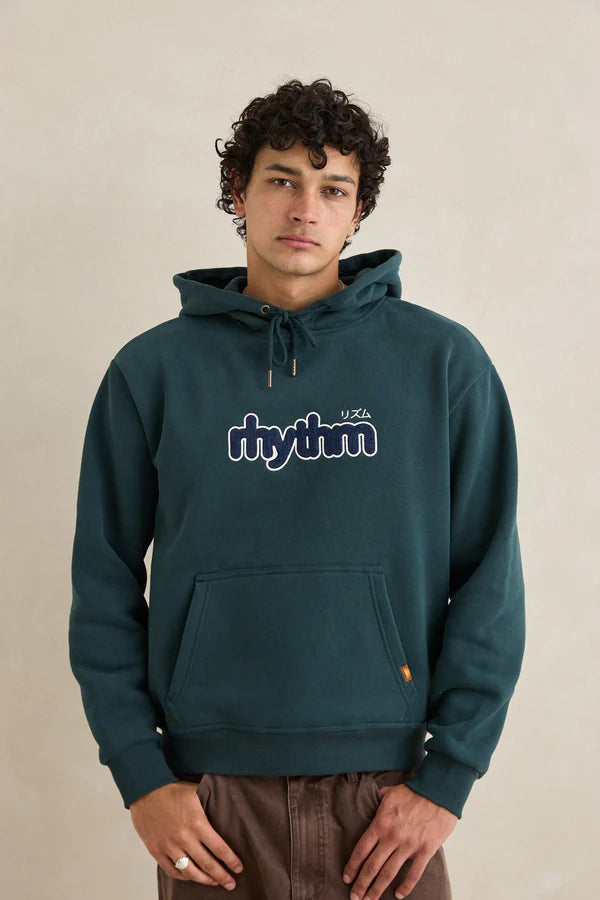 Rhythm Applique Fleece Hood Sweatshirt - Dark Pine - Sun Diego Boardshop