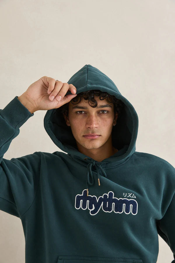 Rhythm Applique Fleece Hood Sweatshirt - Dark Pine - Sun Diego Boardshop