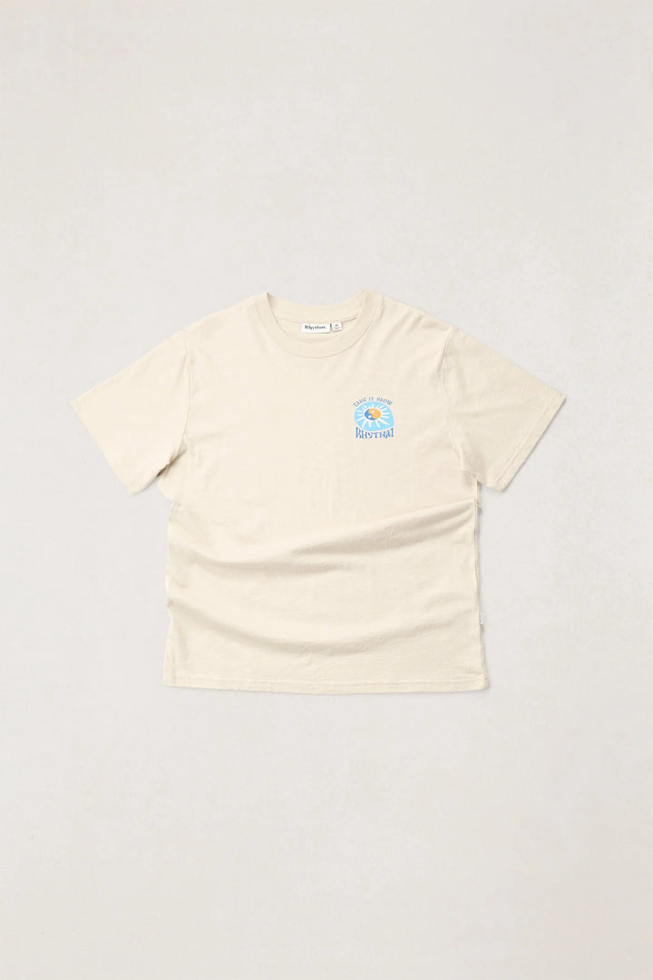 Rhythm Men's Slow Down Slub Ss T-Shirt Moonrock - Moonrock