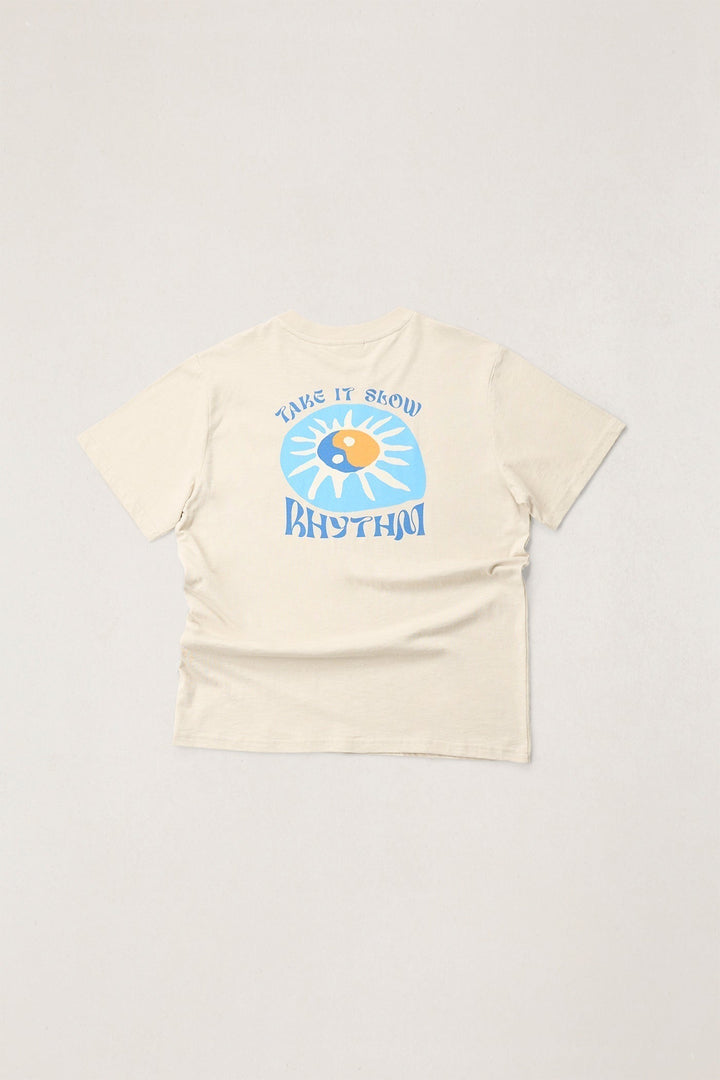 Rhythm Men's Slow Down Slub Ss T-Shirt Moonrock - Moonrock