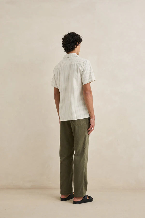 Rhythm Vacation Stripe Short Sleeve Shirt - Natural - Sun Diego Boardshop