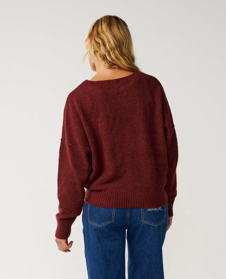 Rip Curl Women's Emily Sweater - Dark Plum - Sun Diego Boardshop