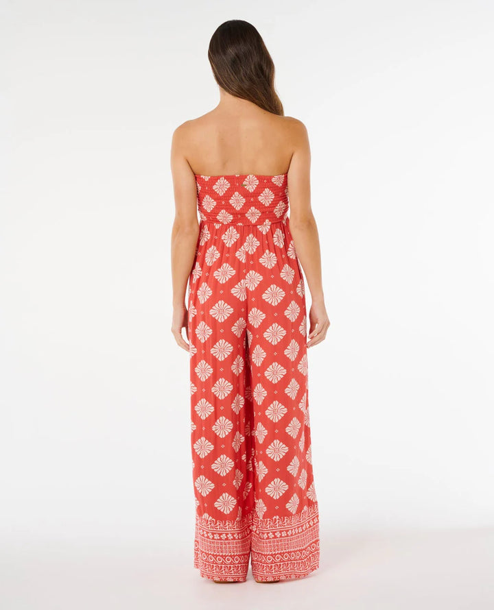 Rip Curl Ventura Shirred Jumpsuit - Red 0040 - Sun Diego Boardshop