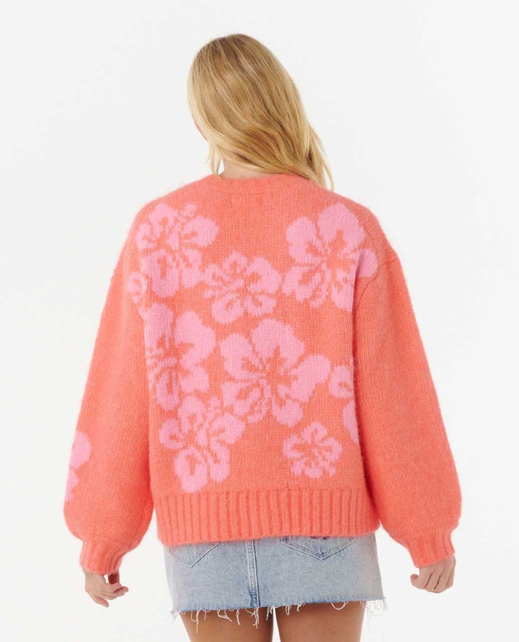 Rip Curl Hibiscus Heat Jacquard Crew - Watermelon - Sun Diego Boardshop