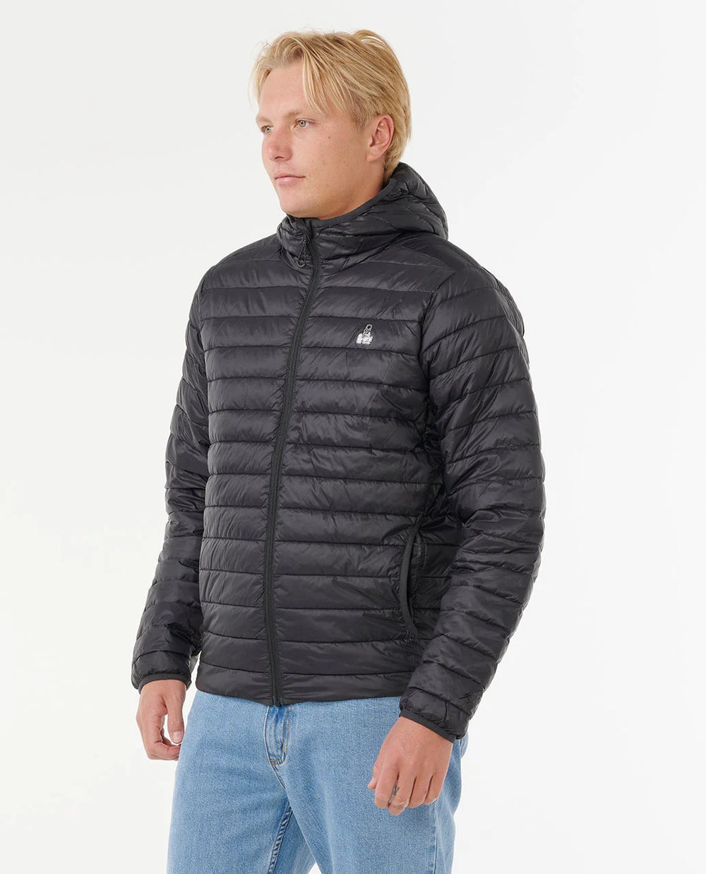 Rip Curl Anti-Series Search Puffer Hood - Black - Sun Diego Boardshop