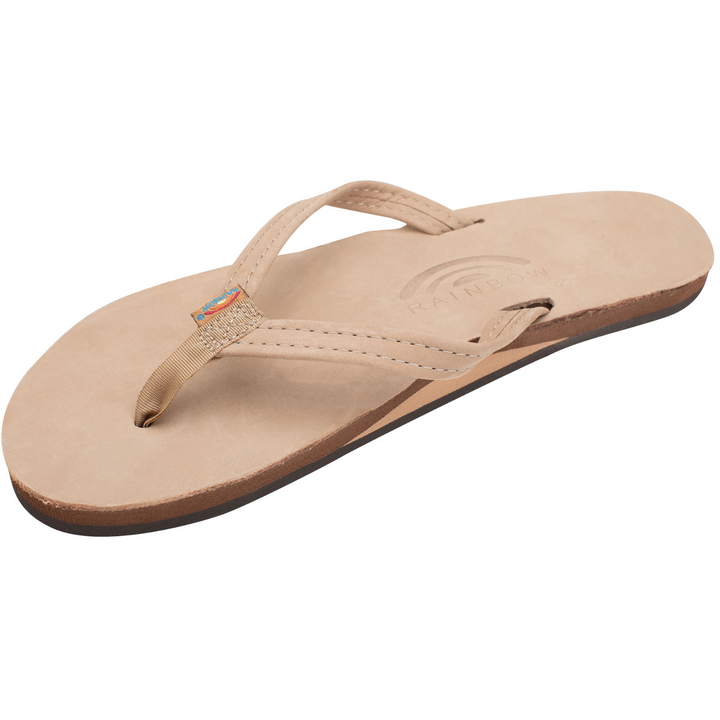 RAINBOW SANDALS Women's Single Layer Classic Leather with Arch Support and a 1/2" Narrow Strap - SIERRA BROWN - Sun Diego Boardshop