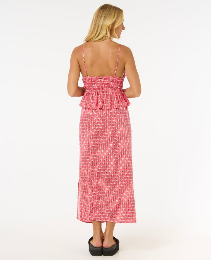 Rip Curl Cala Mayor Midi Skirt - RED - Sun Diego Boardshop