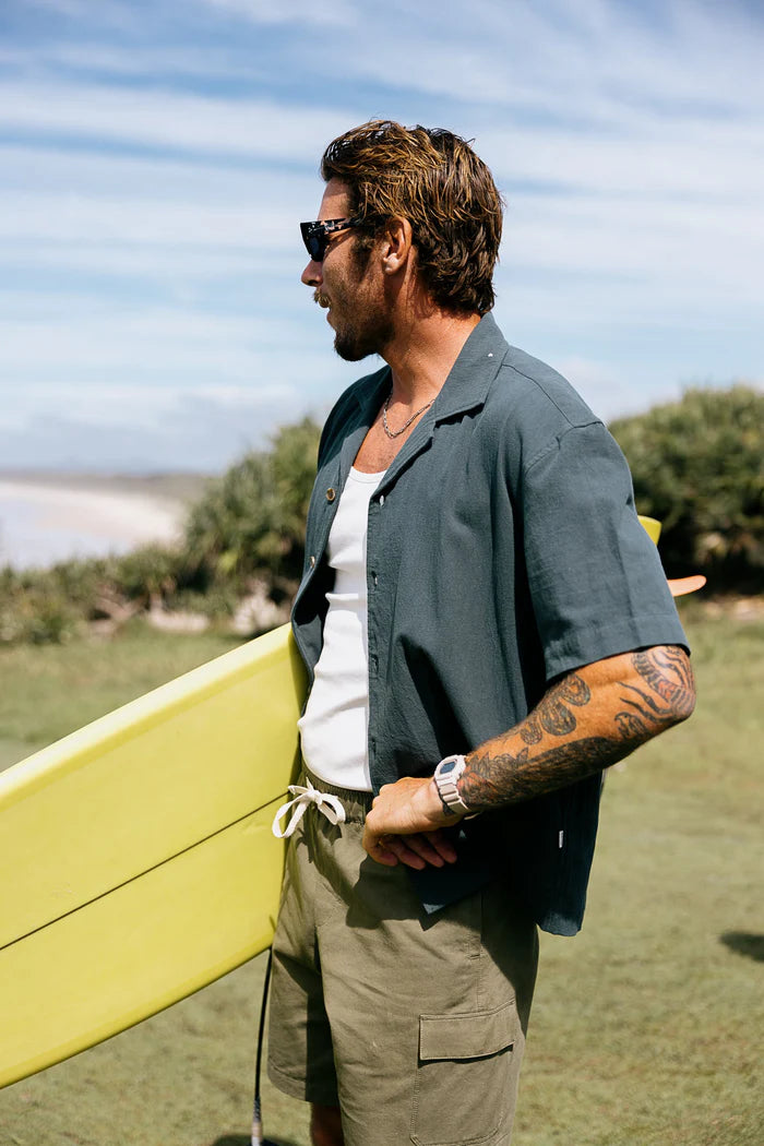 Rhythm Relaxed Texture SS Shirt - TEAL - Sun Diego Boardshop