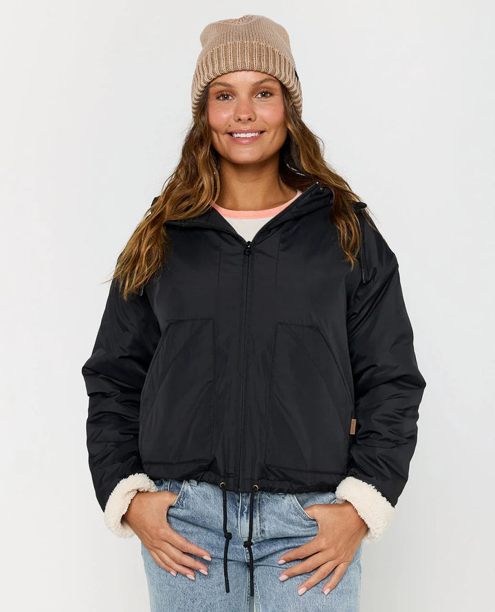 Rip Curl Keepsakes Bomber Jacket - Washed Black 8264
