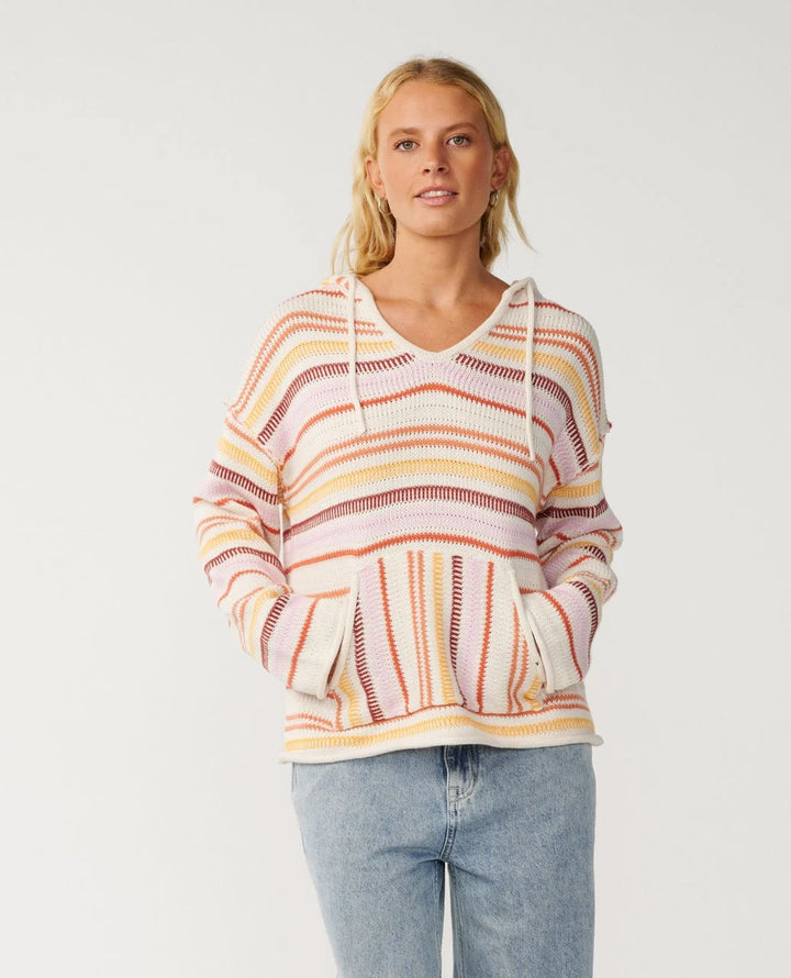 Rip Curl Women's Retro Swell Stripe Poncho - Lilac - Sun Diego Boardshop