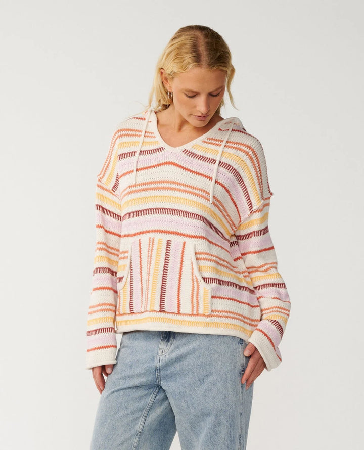 Rip Curl Women's Retro Swell Stripe Poncho - Lilac - Sun Diego Boardshop