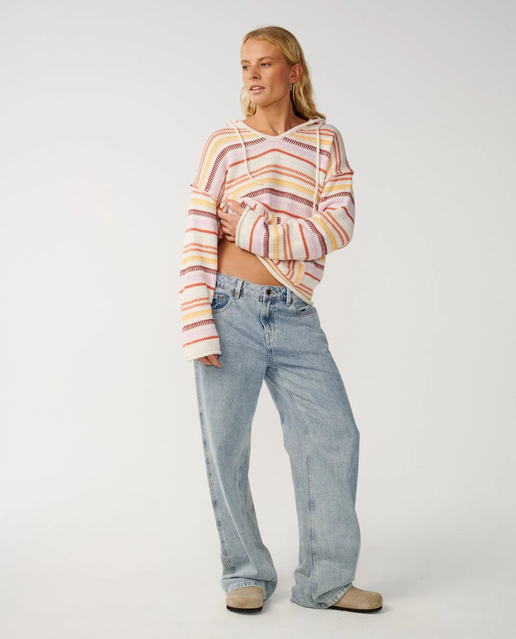 Rip Curl Women's Retro Swell Stripe Poncho - Lilac - Sun Diego Boardshop