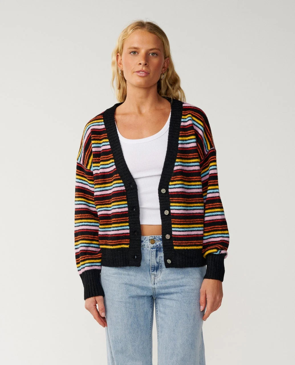 Rip Curl Women's Surf Revival Jacquard Cardi - Black/Multi - Sun Diego Boardshop