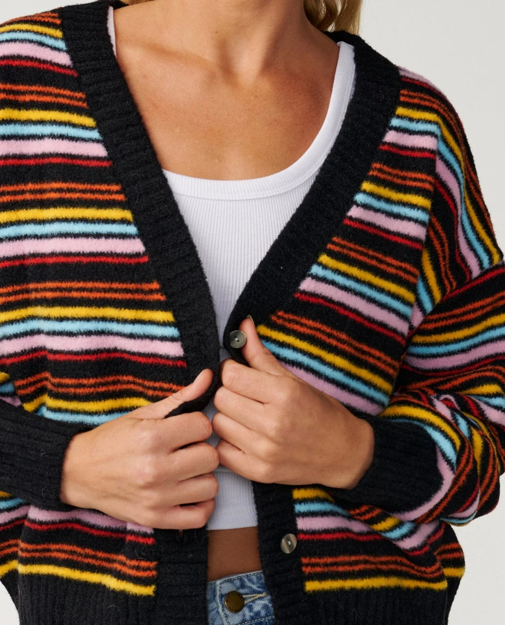 Rip Curl Women's Surf Revival Jacquard Cardi - Black/Multi - Sun Diego Boardshop