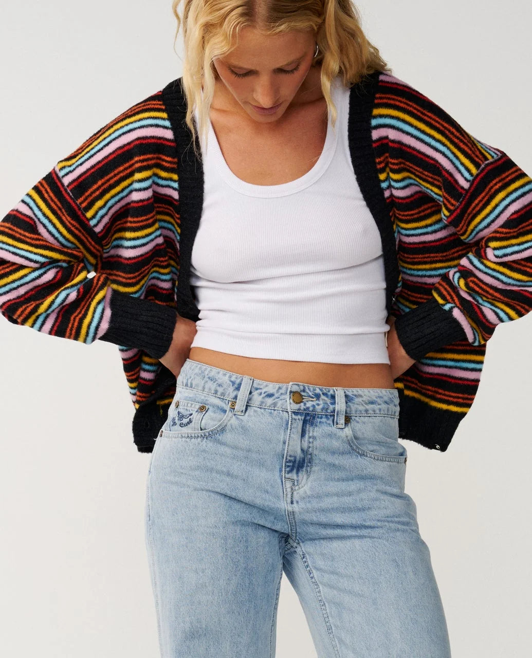 Rip Curl Women's Surf Revival Jacquard Cardi - Black/Multi - Sun Diego Boardshop