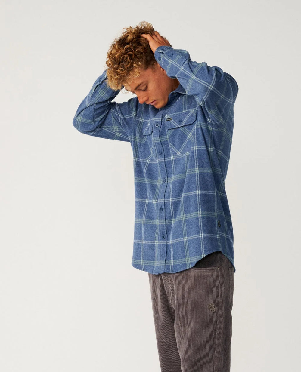 Rip Curl Men's Grid Long Sleeve Shirt - Navy - Sun Diego Boardshop