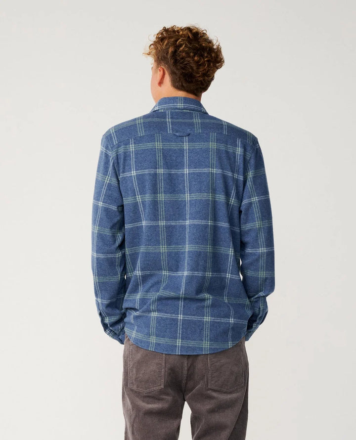 Rip Curl Men's Grid Long Sleeve Shirt - Navy - Sun Diego Boardshop
