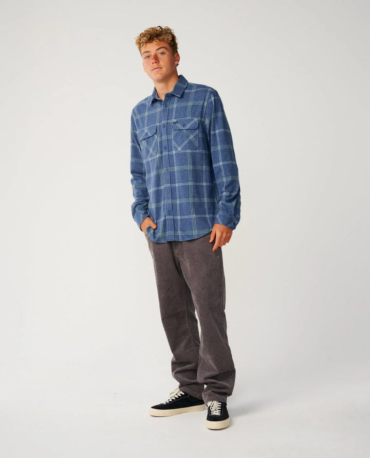 Rip Curl Men's Grid Long Sleeve Shirt - Navy - Sun Diego Boardshop