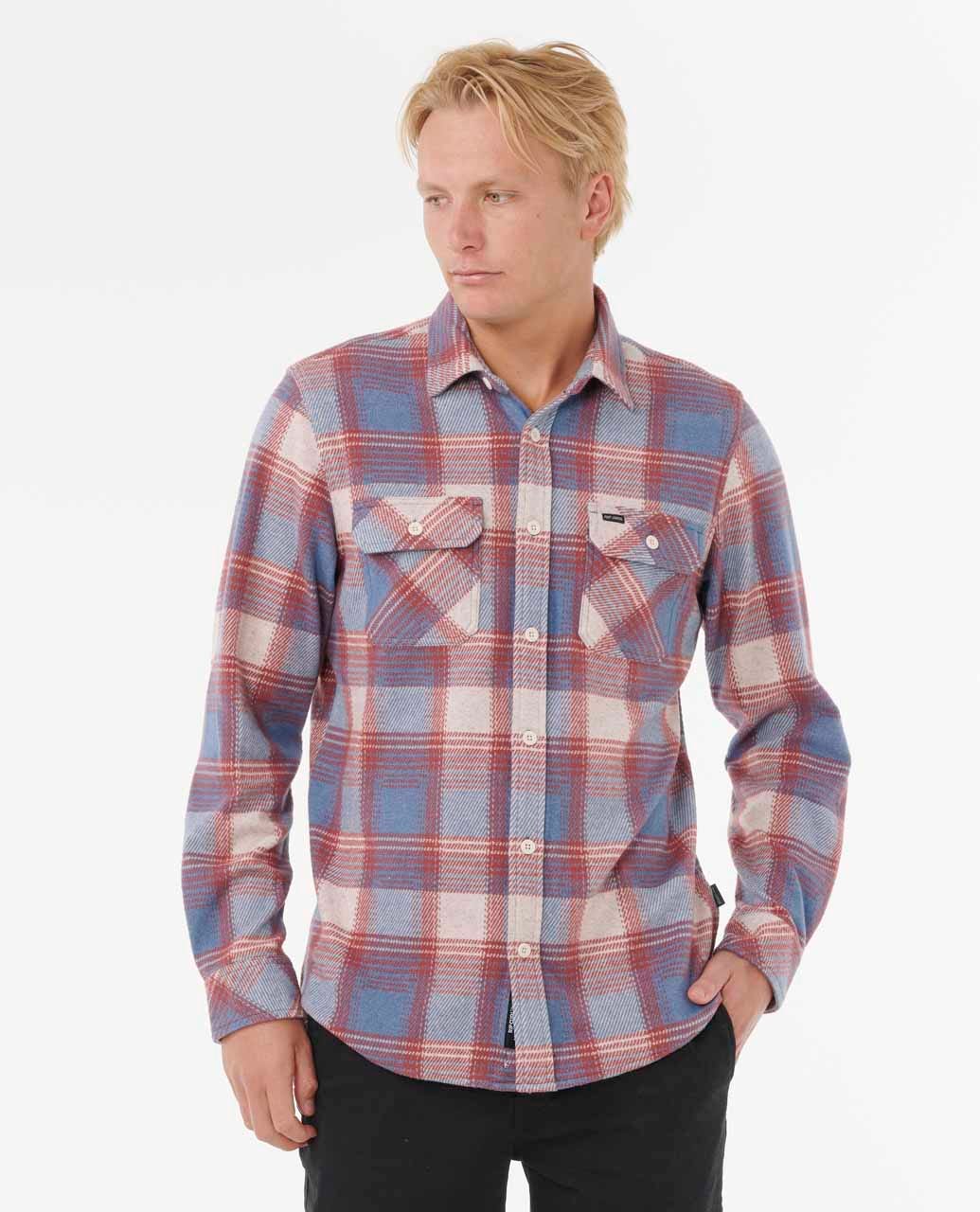 Rip Curl Grid Long Sleeve - Vintage White/Blue - Sun Diego Boardshop