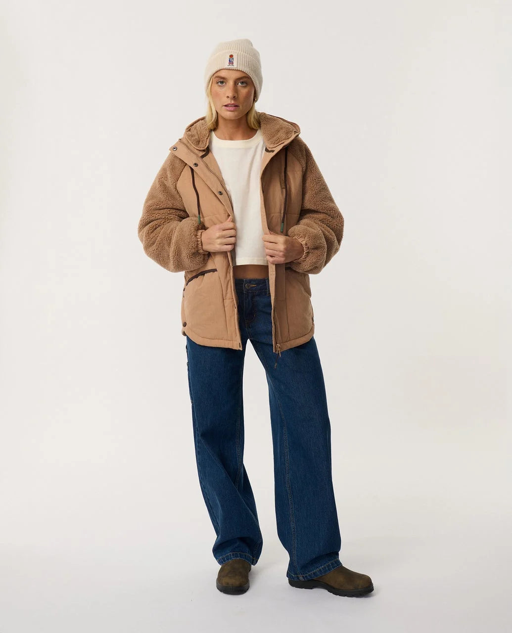 Rip Curl Women's Search Series Splice Puffer - Brown - Sun Diego Boardshop
