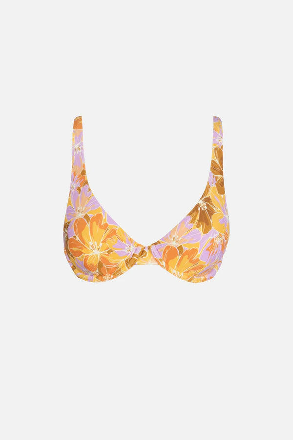 Rhythm Mahana Floral Underwire Top  - YELLOW - Sun Diego Boardshop