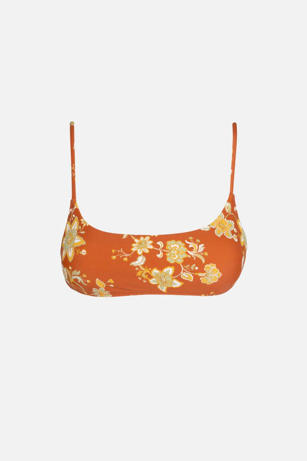 Rhythm NOVA PAISLEY CROP TOP  - RUST - Sun Diego Boardshop