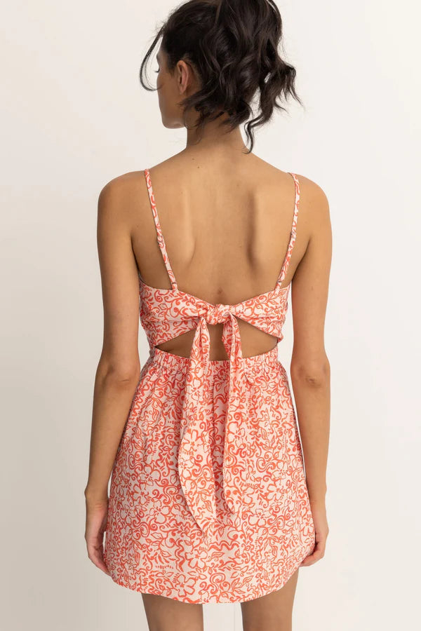 Rhythm Islander Floral Mini Dress - CORAL - Sun Diego Boardshop